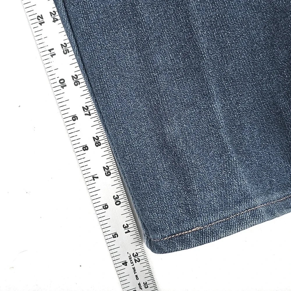 Vintage Wrangler Mens Straight Leg Jeans Blue Denim Made in USA 35x31 - Picture 6 of 9